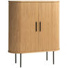 HIGHBOARD  in 100/118/40 cm  - Eichefarben/Schwarz, Trend, Holz/Holzwerkstoff (100/118/40cm) - home24