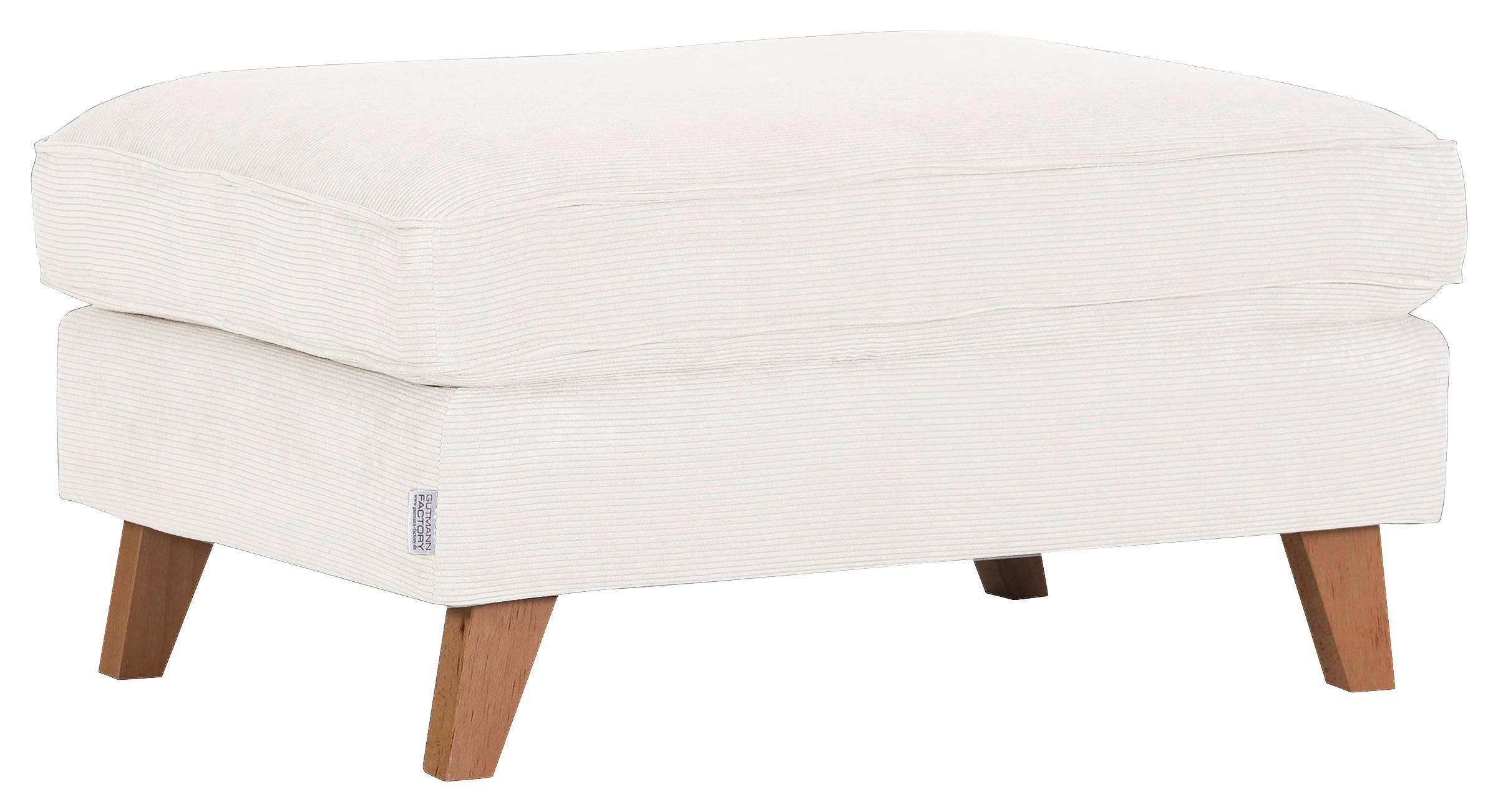 HOCKER Cord Naturfarben  - Buchefarben/Naturfarben, Design, Holz/Textil (93/47/65cm) - Carryhome