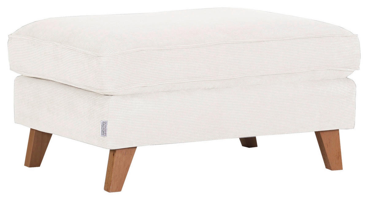 HOCKER in Textil Naturfarben  - Buchefarben/Naturfarben, Design, Holz/Textil (93/47/65cm) - MID.YOU