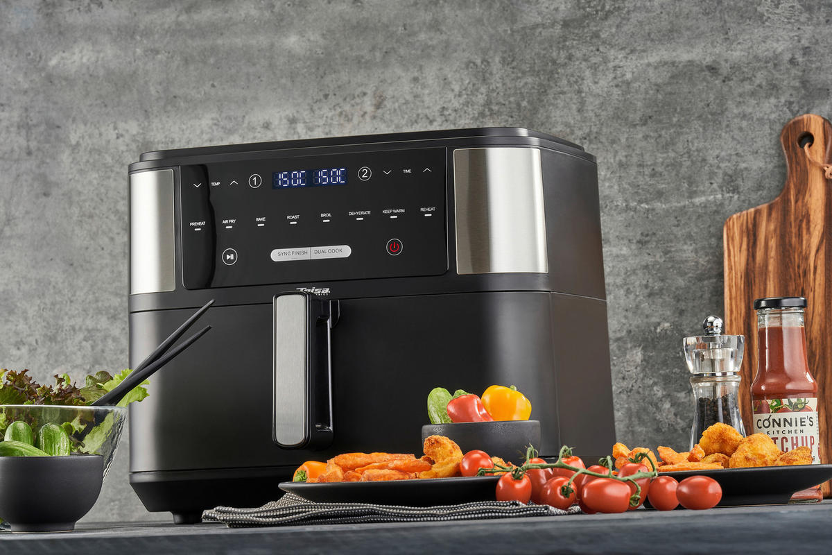 HEIßLUFTFRITTEUSE 10 L  - Schwarz, Basics, Kunststoff (36,1/32/40cm) - Trisa Electronics