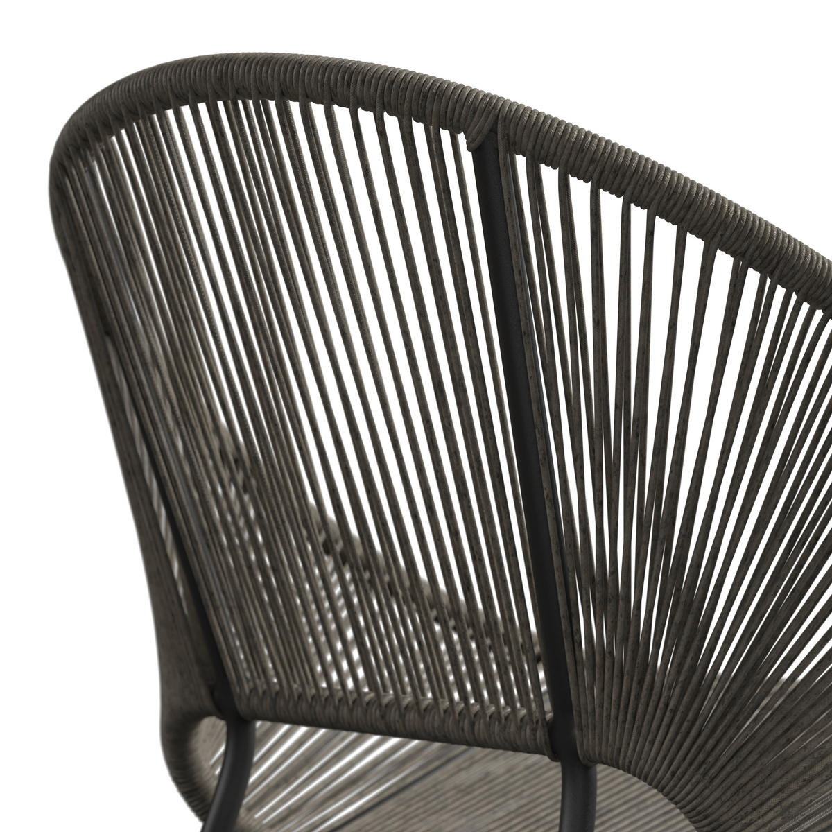 GARTENSESSEL Stahl Grau, Schwarz  - Schwarz/Grau, MODERN, Kunststoff/Metall (69/82/68cm) - Ambia Garden