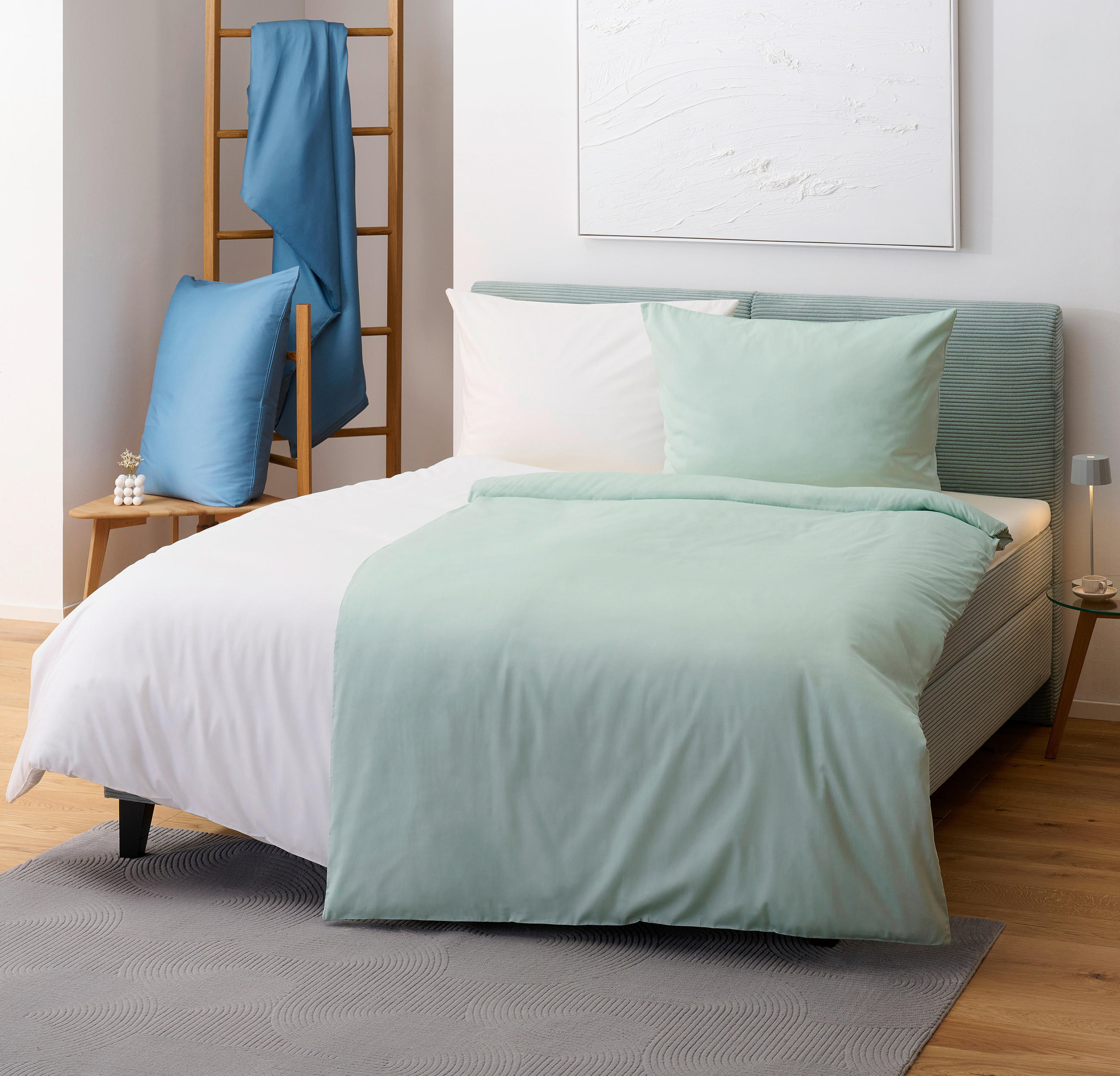 POSTELJNINA TANJA 140/200 cm saten temno zelena  - temno zelena, Basics, tekstil (140/200cm) - Novel