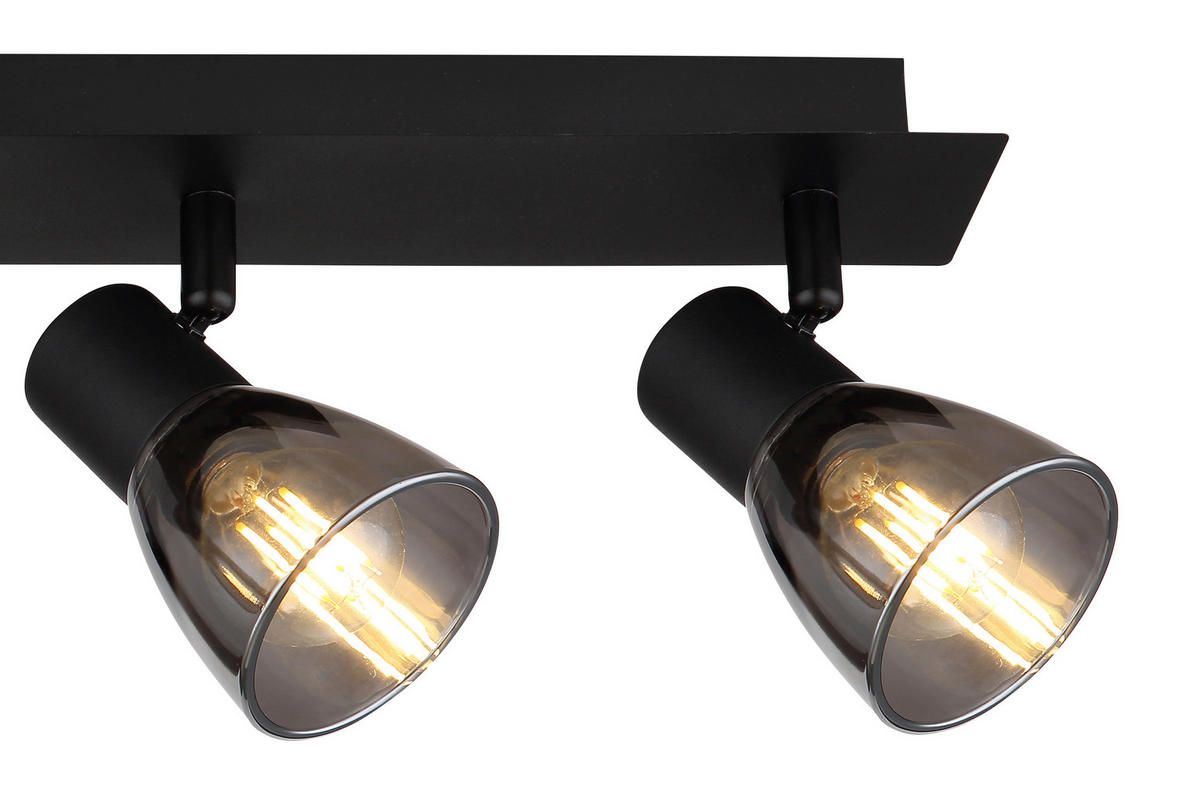 STRAHLER - Schwarz, Design, Glas/Metall (50/7/15,5cm) - Globo