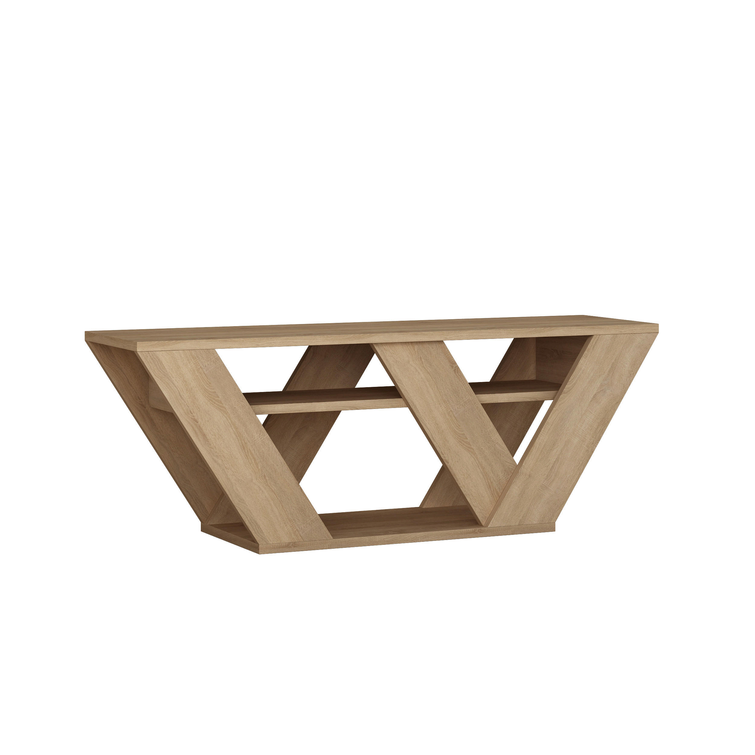 PHONOTISCH - Eichefarben, Design, Holzwerkstoff (110/30/40cm) - Livetastic