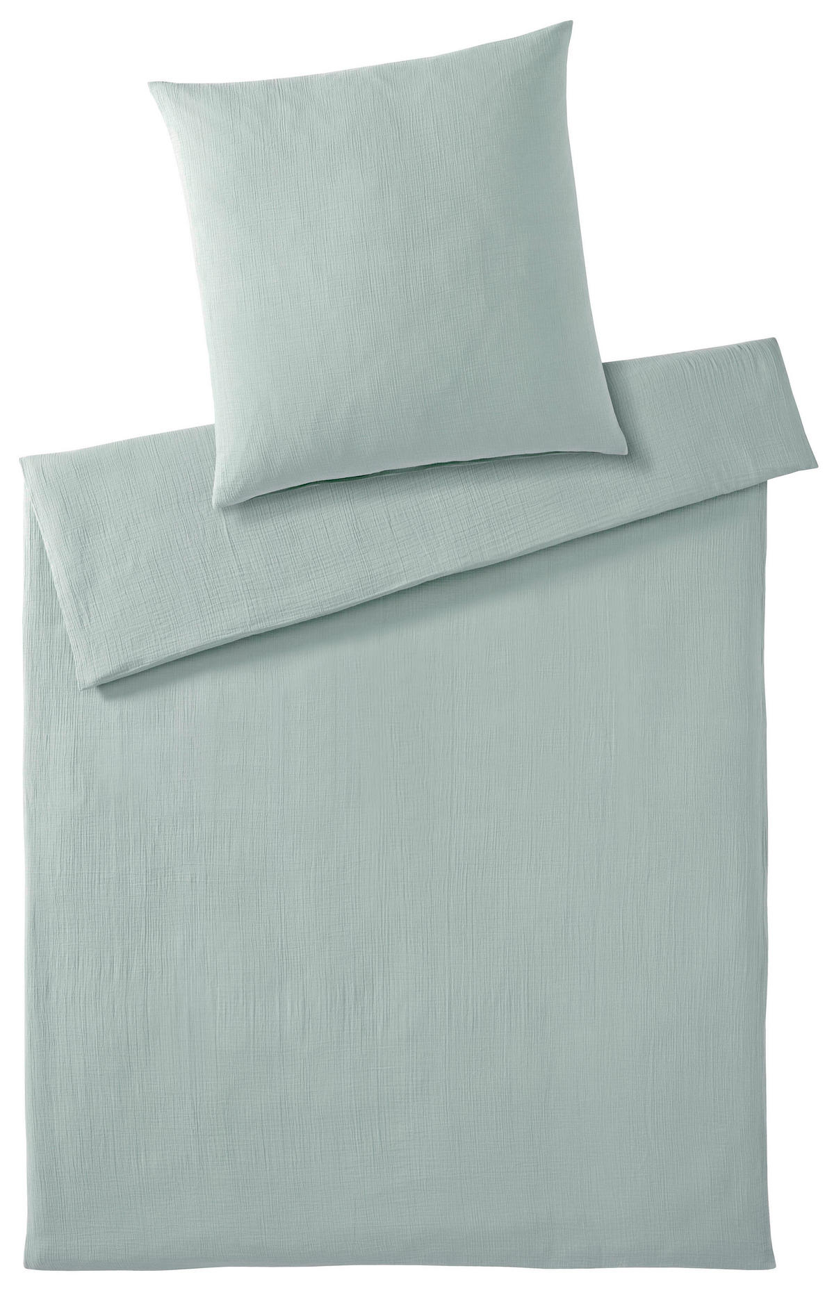 BETTWÄSCHESET Musselin 160/210 cm  70 cm/50 cm  - Mintgrün, Trend, Textil (160/210cm) - Elegante