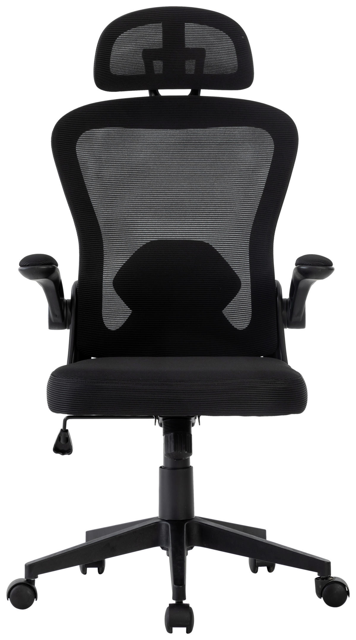 DREHSTUHL Netzbespannung Schwarz  - Schwarz, Design, Kunststoff/Textil (59/118-128/64cm) - Carryhome