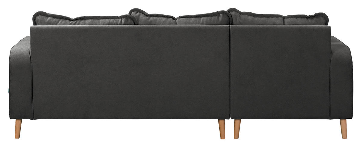 ECKSOFA in Mikrofaser Beige  - Wengefarben/Beige, Design, Holz/Textil (150/230cm) - Livetastic