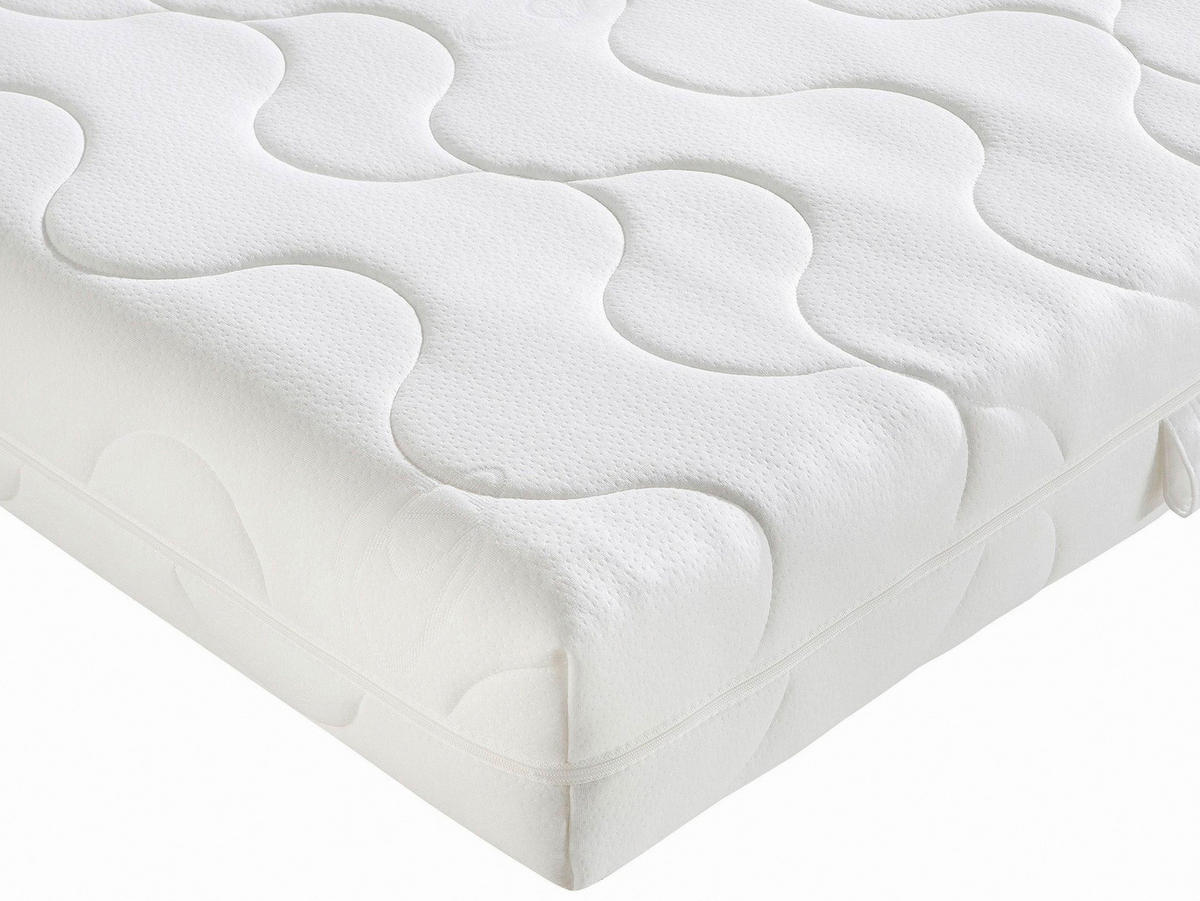 KOMFORTSCHAUMMATRATZE 90/200 cm Höhe ca. 20 cm 7 -Zonen - Weiß, Basics, Textil (90/200cm) - Xora
