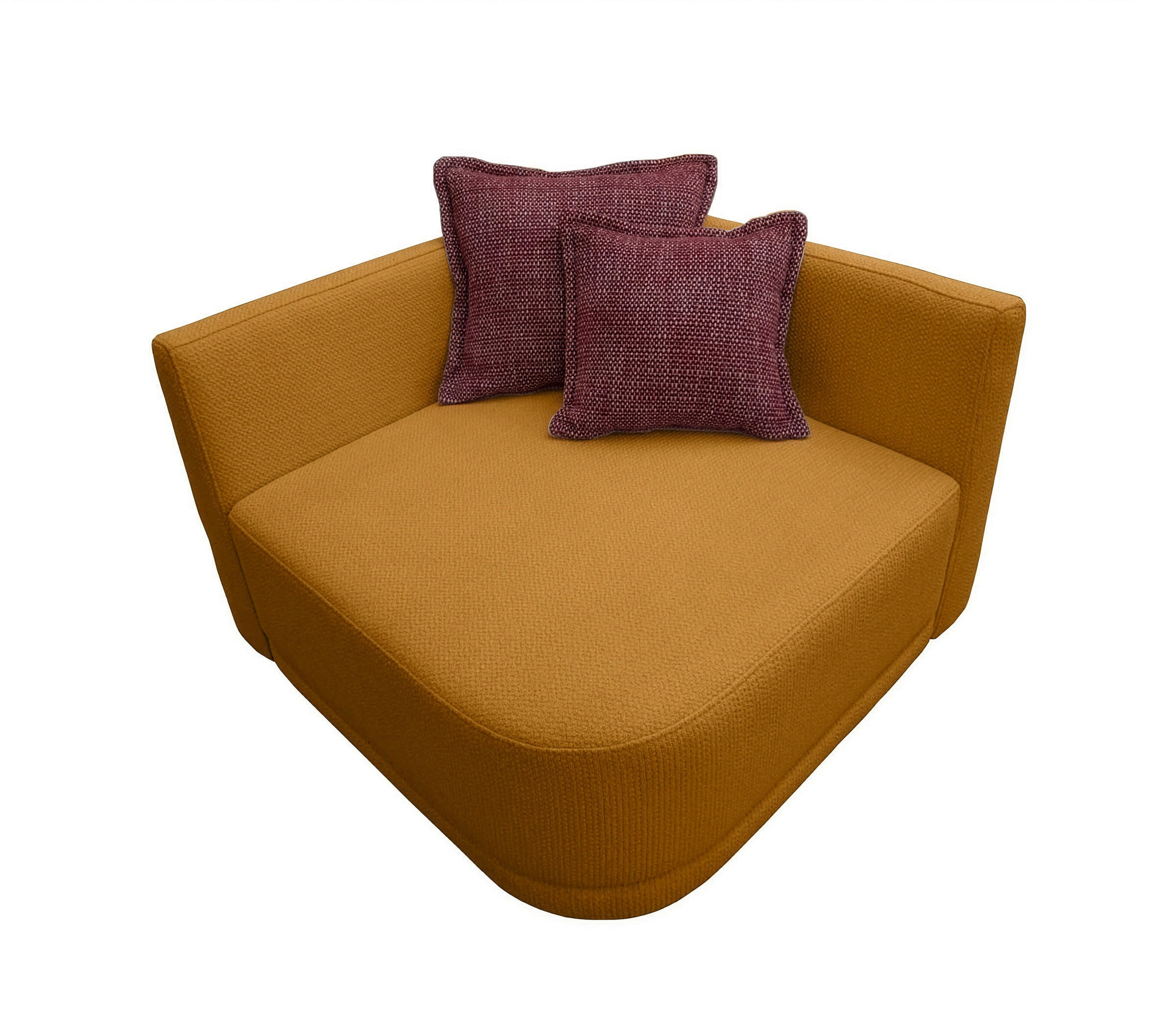 SOFA ZURI in Struktur Senfgelb  - Rot/Senfgelb, Trend, Kunststoff/Textil (110/75/115cm) - Livetastic