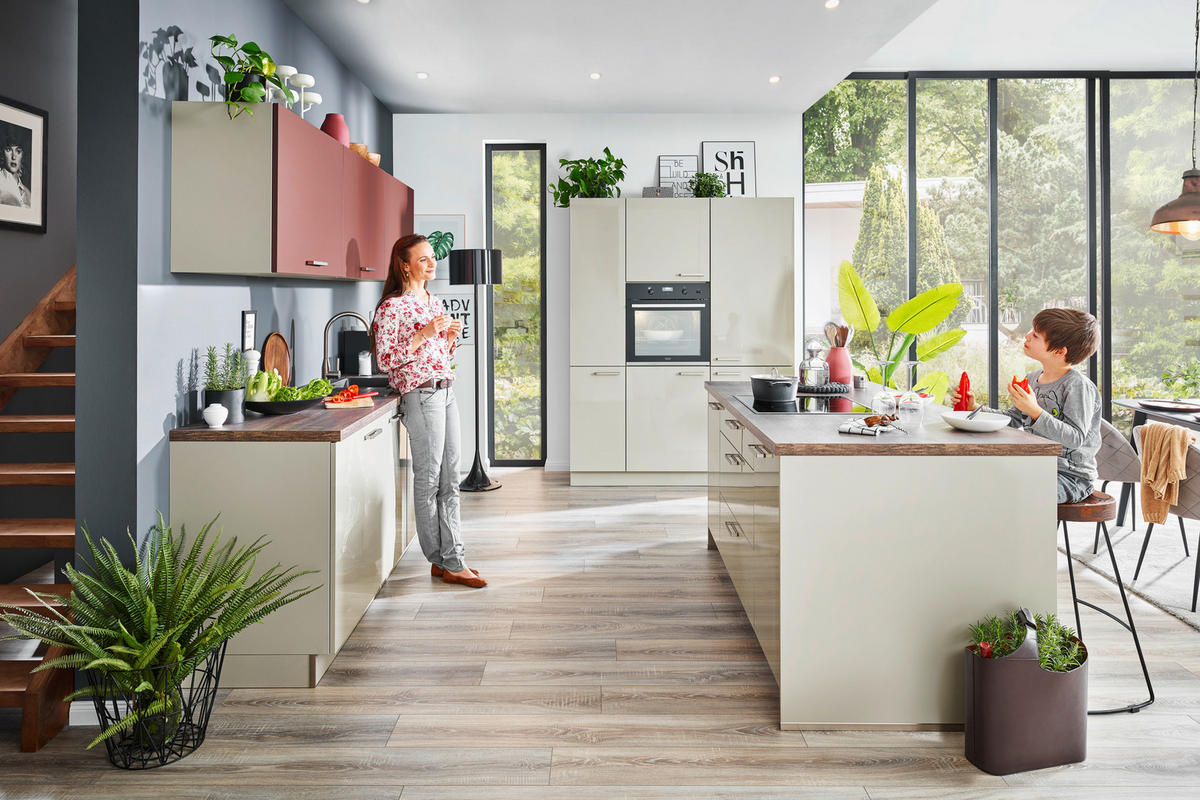 EINBAUKÜCHE LUX  - Grau, Design, Holzwerkstoff - Nolte Küchen