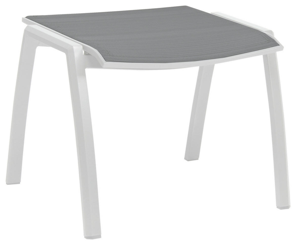 GARTENHOCKER  - Silberfarben/Weiß, Basics, Textil/Metall (58/44/49cm) - Stern