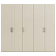 DREHTÜRENSCHRANK  in Champagner  - Edelstahlfarben/Champagner, Basics, Holzwerkstoff/Metall (251/223/61cm) - Novel