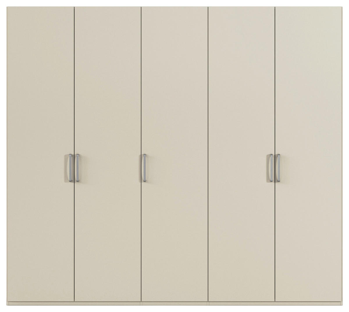 DREHTÜRENSCHRANK 251/223/61 cm,  in Champagner, 5-türig  - Edelstahlfarben/Champagner, Basics, Holzwerkstoff/Metall (251/223/61cm) - Novel