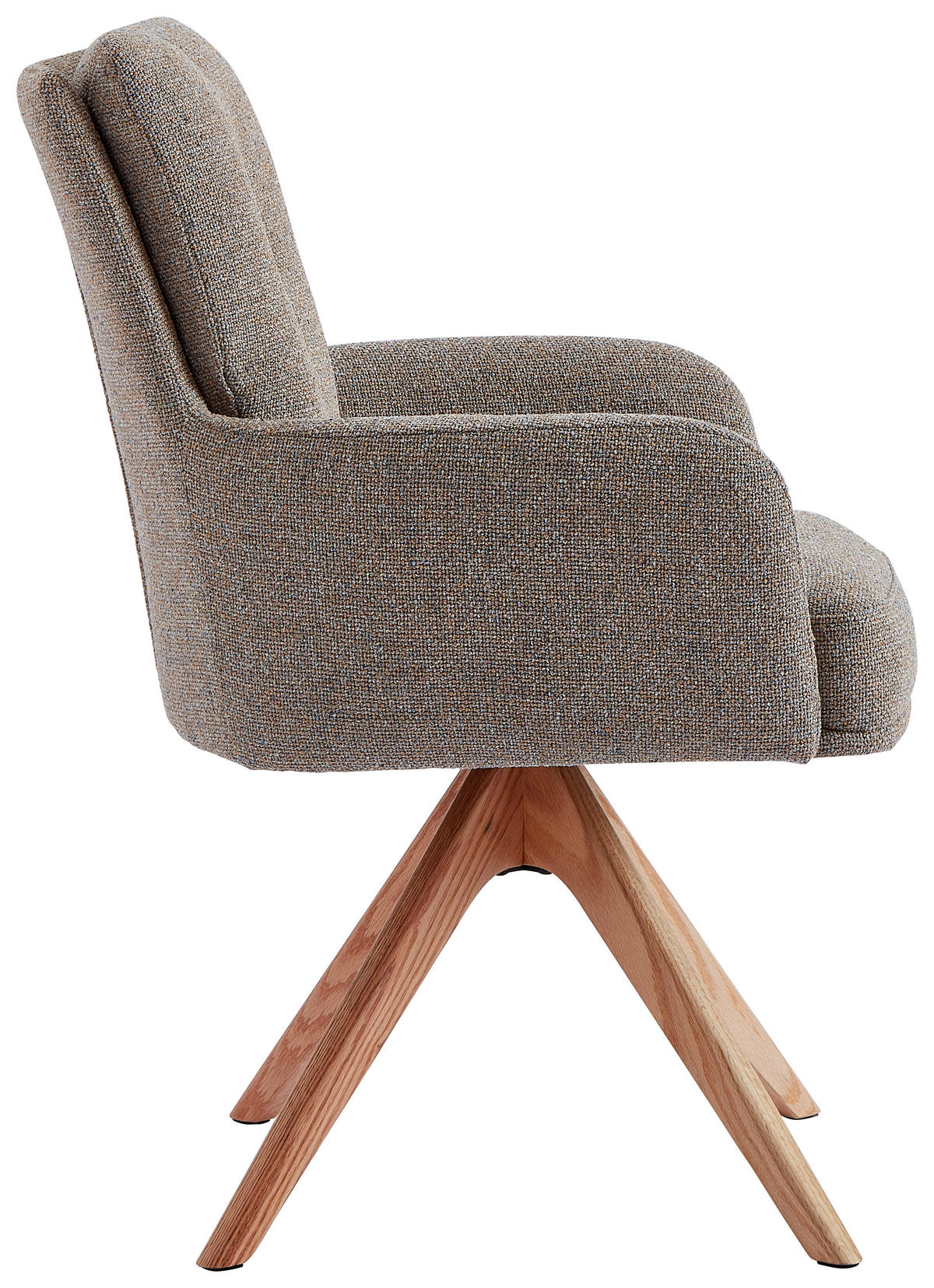 ARMLEHNSTUHL  in Webstoff  - Eichefarben/Gelb, Design, Holz/Textil (60,5/88/67cm) - Novel
