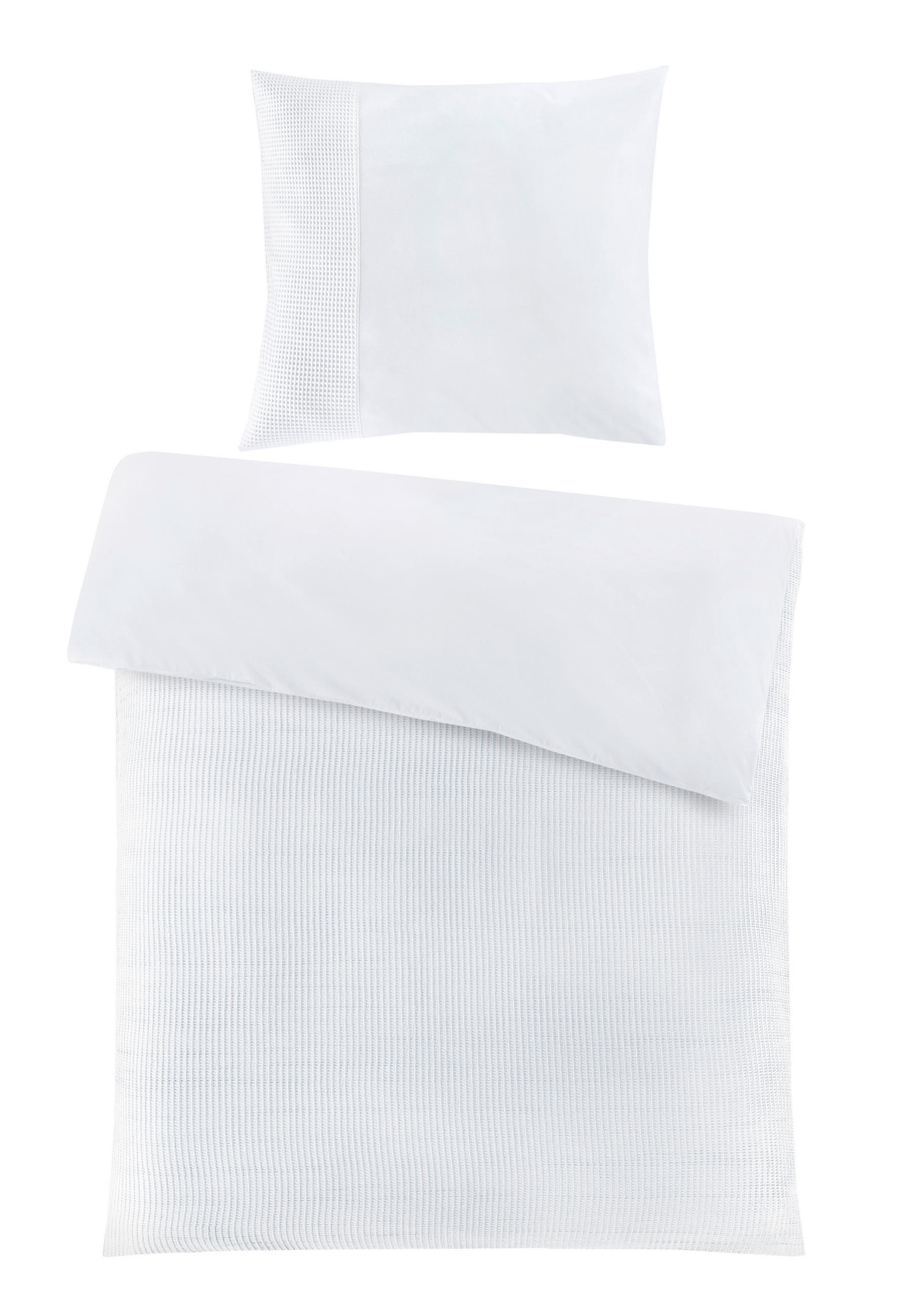 BETTWÄSCHE Waffelpiqué 155/220 cm  - Weiß, Design, Textil (155/220cm) - Novel