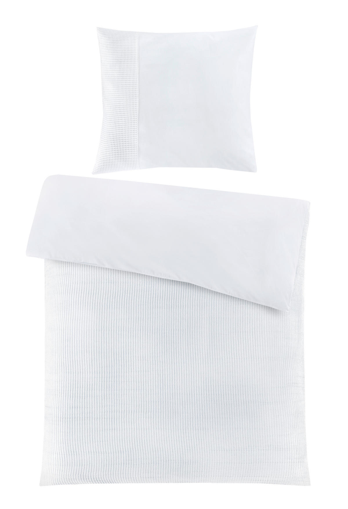 BETTWÄSCHE Waffelpiqué 155/220 cm  - Weiß, Design, Textil (155/220cm) - Novel