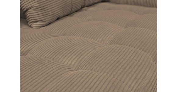 BIGSOFA  in Cord Beige  - Beige/Schwarz, KONVENTIONELL, Textil/Metall (246/100/116cm) - Carryhome