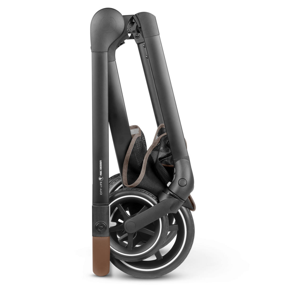 KINDERWAGENSET  City Life All in One Set  Nature  - Graubraun/Schwarz, Basics, Textil/Metall (82/52/107,5cm) - ABC Design