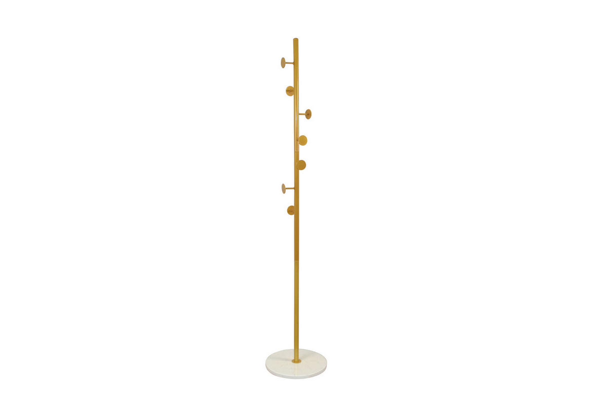 KLEIDERSTÄNDER in Gelb, Schwarz   - Gelb/Schwarz, Design, Stein/Metall (35/35/170cm) - MID.YOU