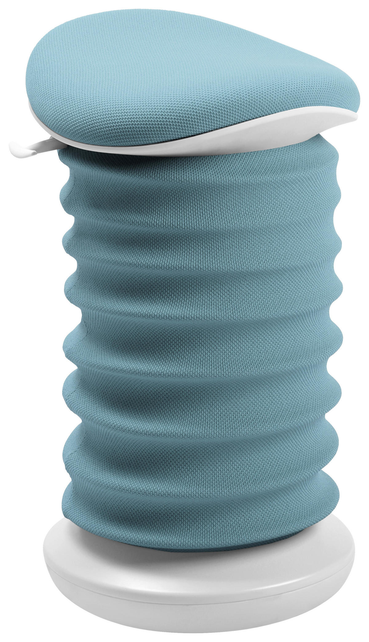 BÜROHOCKER Weiß, Blaugrau  - Blaugrau/Weiß, Design, Kunststoff/Textil (37,5/53-64/36cm) - Topstar