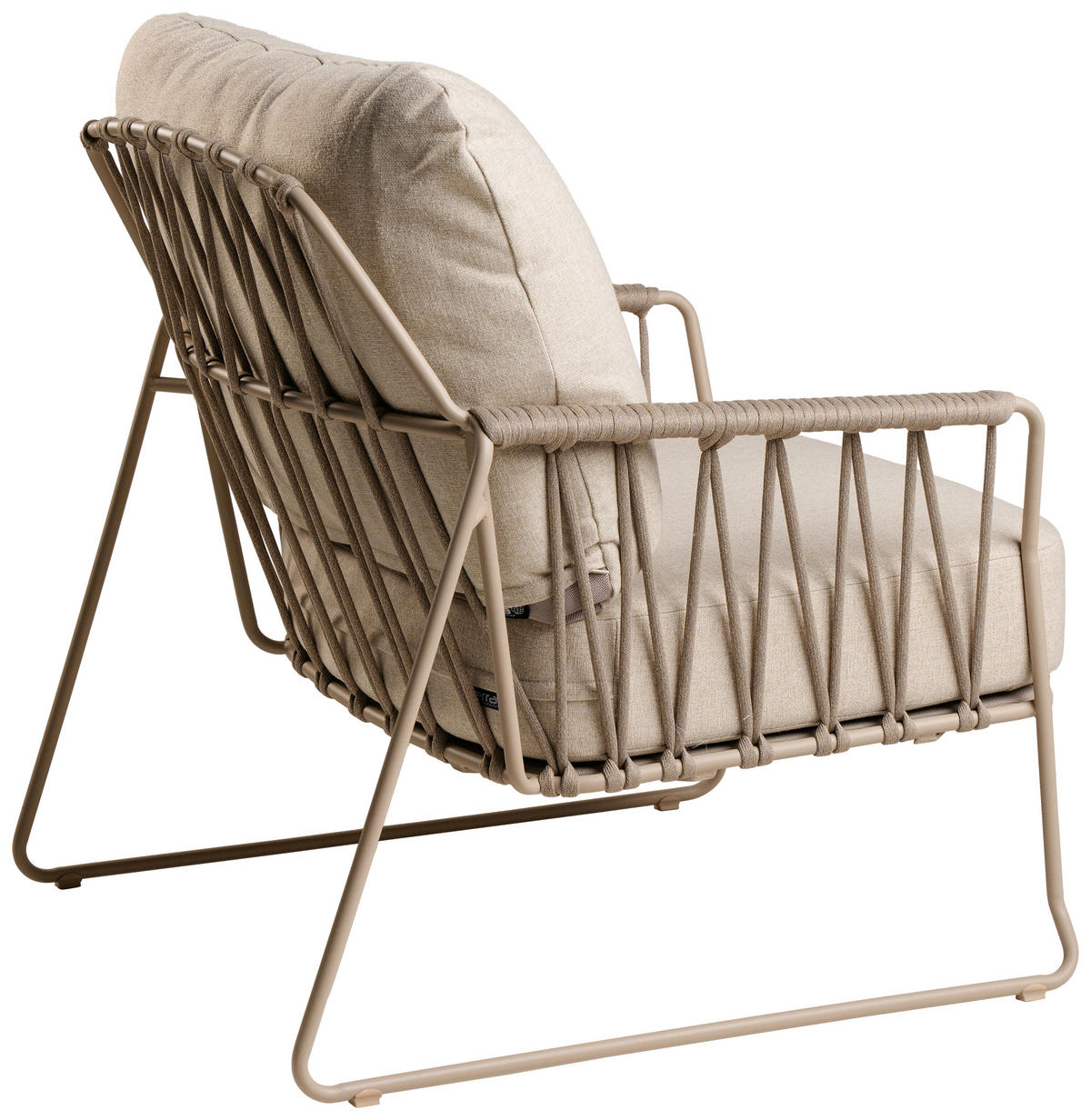 LOUNGESESSEL  - Weiss/Champagner, Modern, Textil/Metall (87/94/85cm) - Tierra Outdoor