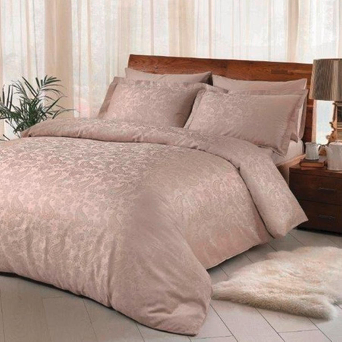 LENJERIE DE PAT 240/260 cm  - gri-maro, Basics, textil (240/260cm)