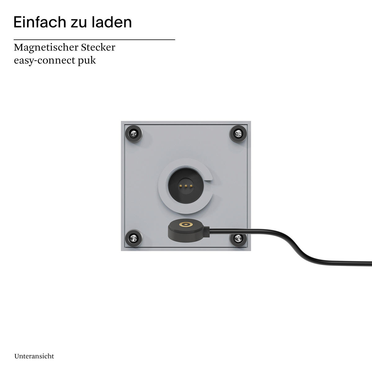 AKKU-TISCHLEUCHTE Nutalis 8/8/8 cm   - Hellgrau, Design, Metall (8/8/8cm)