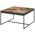 COUCHTISCH in Holz, Metall, Holzwerkstoff 83/83/45 cm  - Eichefarben/Schwarz, Design, Holz/Holzwerkstoff (83/83/45cm) - Novel