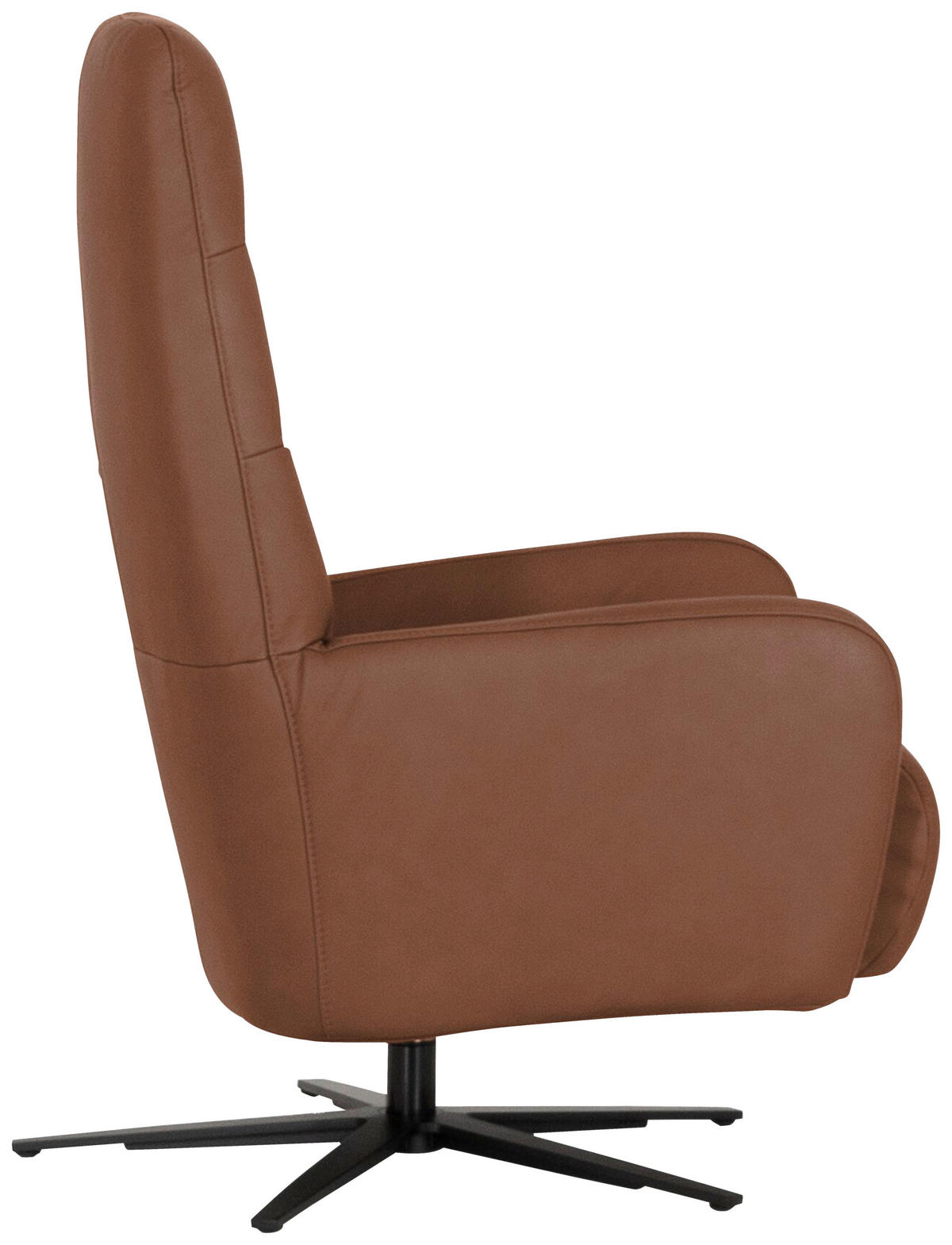 RELAXSESSEL Leder Braun  - Schwarz/Braun, Modern, Leder/Metall (66/110/83cm) - Joop!