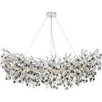 HÄNGELEUCHTE Ipswich 120/44/150 cm   - Chromfarben, LIFESTYLE, Glas/Metall (120/44/150cm) - Novel