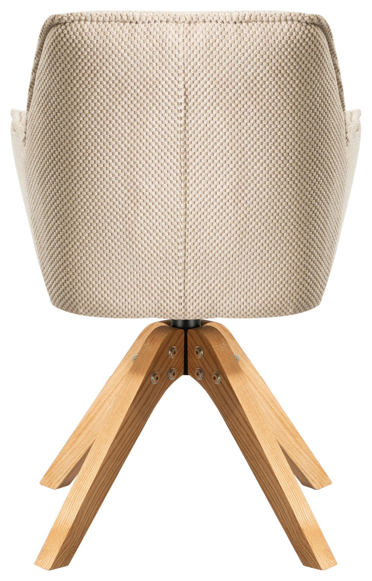 ARMLEHNSTUHL Webstoff  - Eichefarben/Beige, Basics, Holz/Textil (61/85/63cm) - MID.YOU