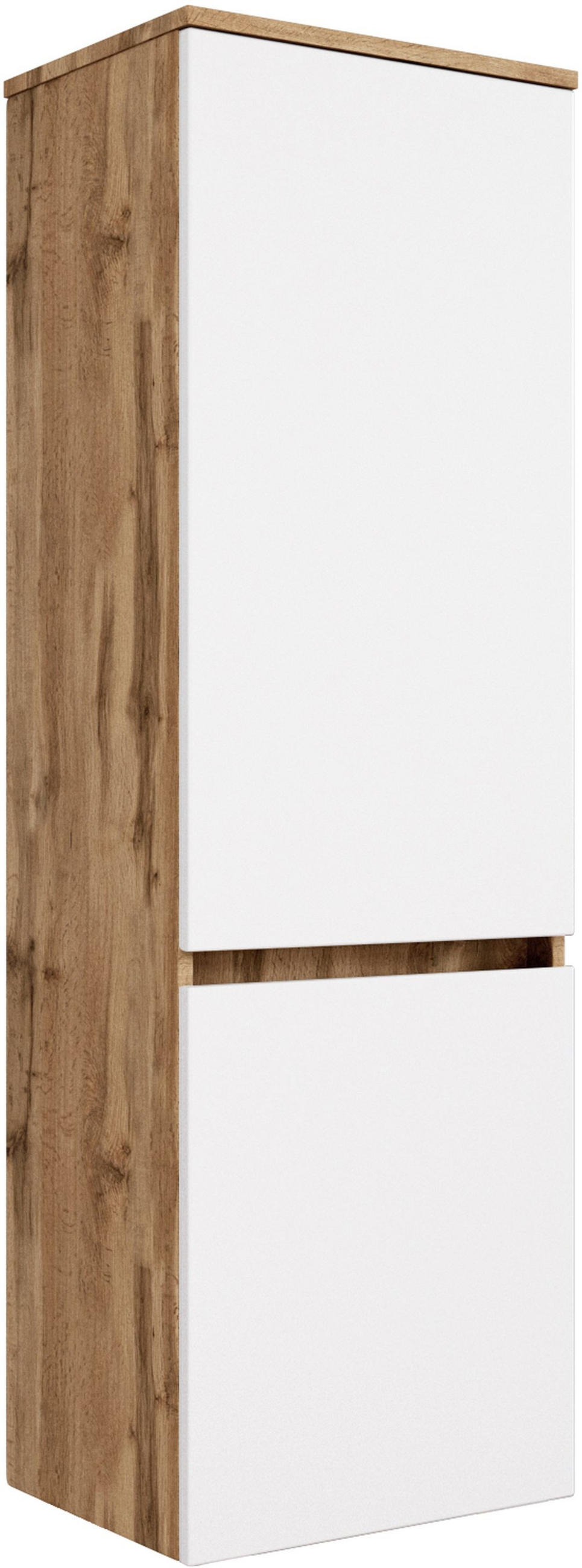 MIDISCHRANK 40/130/35 cm  - Eiche Wotan/Silberfarben, Design, Holzwerkstoff/Kunststoff (40/130/35cm) - Held