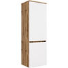 MIDISCHRANK 40/130/35 cm  - Eiche Wotan/Silberfarben, Design, Holzwerkstoff/Kunststoff (40/130/35cm) - Held