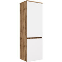 MIDISCHRANK 40/130/35 cm  - Eiche Wotan/Silberfarben, Design, Holzwerkstoff/Kunststoff (40/130/35cm) - Held