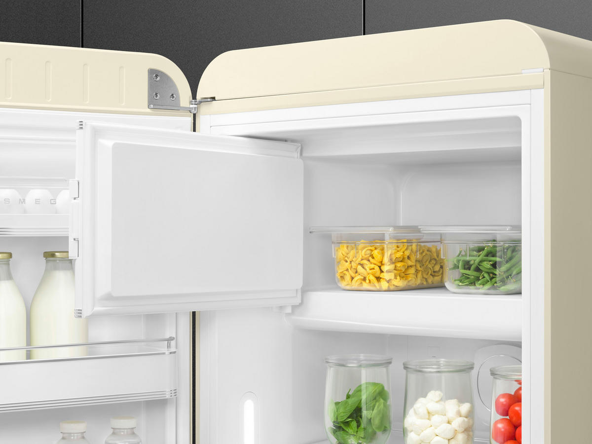 KÜHLSCHRANK 60/150/72,8 cm FAB28LCR6  - Creme, Basics, Glas/Metall (60/150/72,8cm) - SMEG