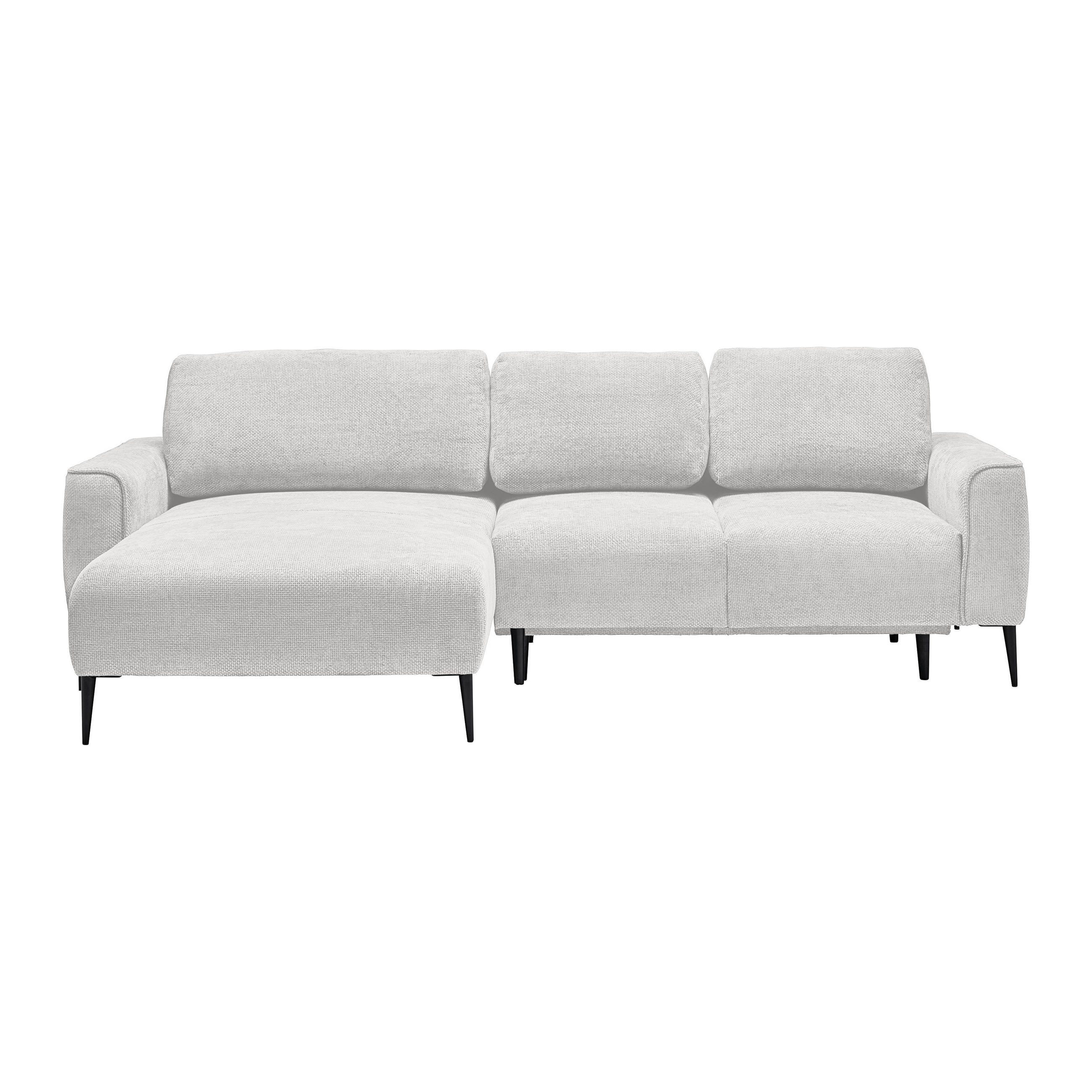 HÖRNSOFFA i vävt tyg cremefärgad  - svart/cremefärgad, Modern, metall/textil (164/255cm) - MID.YOU