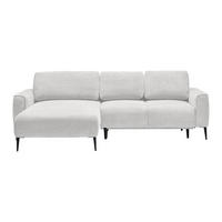 HÖRNSOFFA i vävt tyg cremefärgad  - svart/cremefärgad, Modern, metall/textil (164/255cm) - MID.YOU