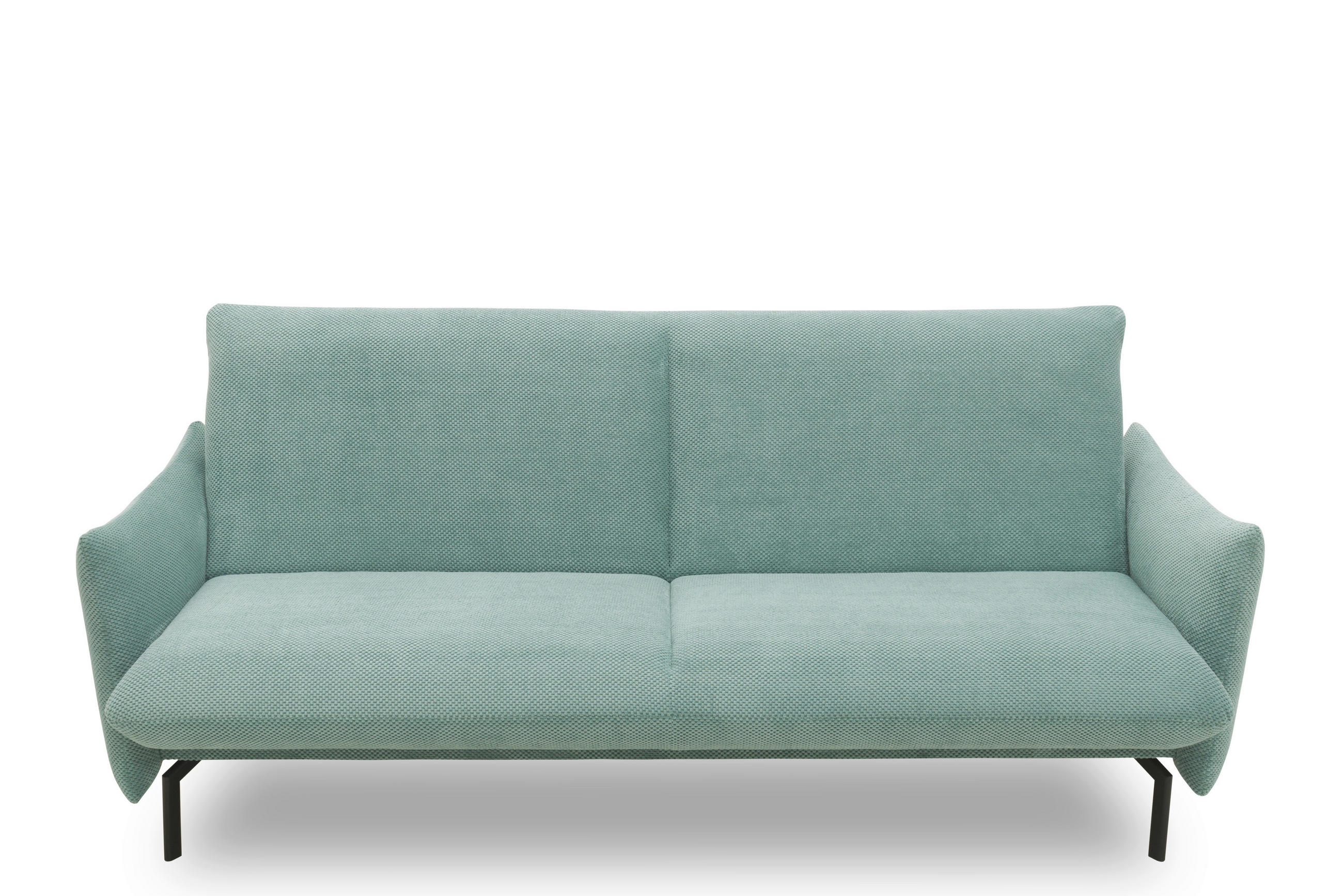 SCHLAFSOFA in Mikrofaser Mintgrün  - Schwarz/Mintgrün, Design, Textil/Metall (234/102/95cm) - MID.YOU