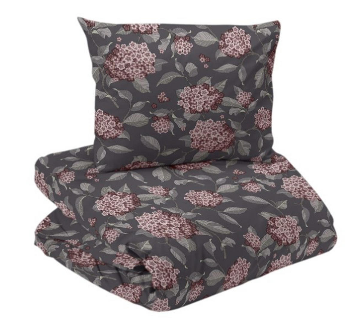 PÅSLAKANSET satin 150/210 cm  - grå/rosa, Basics, textil (150/210cm)