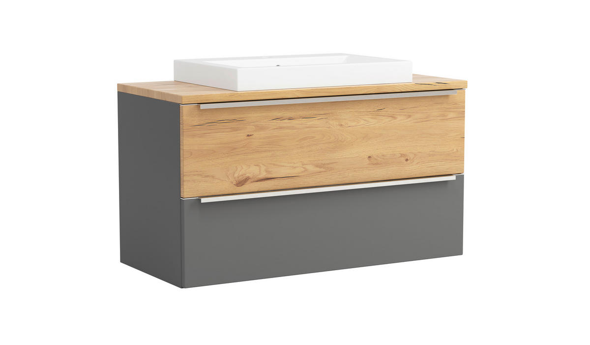 BADEZIMMER 2-teilig  in  - Wildeiche/Weiß, Trend, Glas/Holzwerkstoff (100/200/47cm) - Held