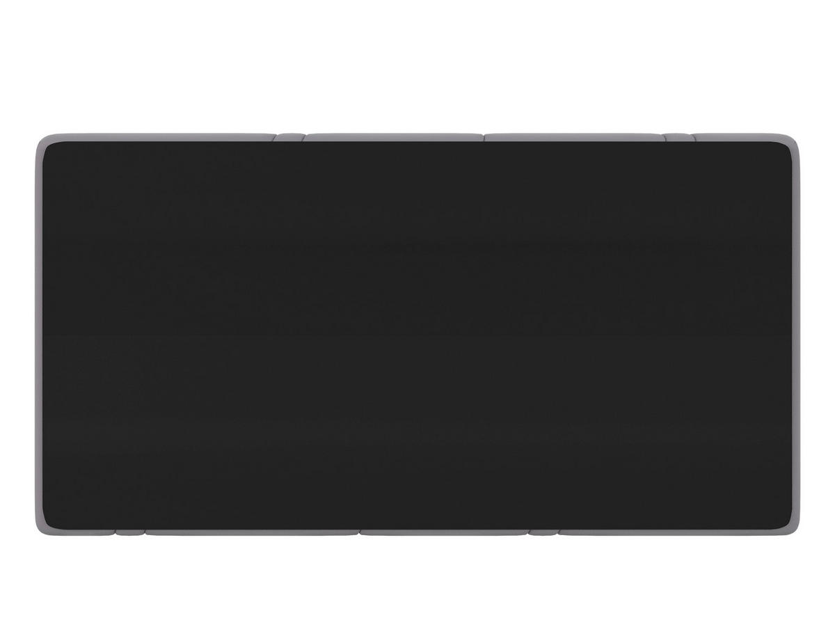 POLSTERBETT 180/200 cm,  in Hellgrau, gepolstertes Kopfteil, Lattenrost, Bettkasten,  - Hellgrau/Schwarz, Design, Holz/Kunststoff (180/200cm) - Chameo