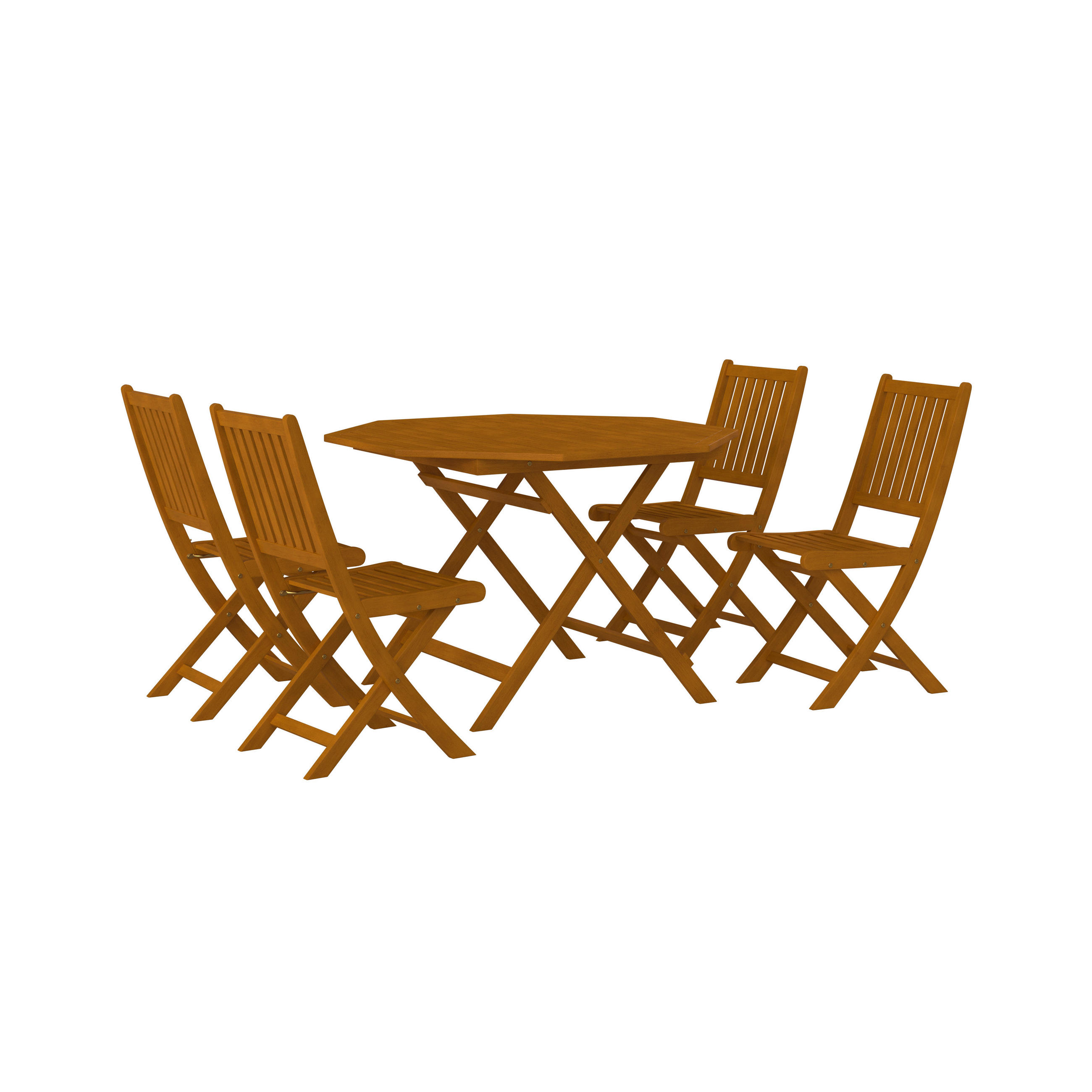 GARTENTISCHGRUPPE Eukalyptusholz teilmassiv  - Eukalyptusholzfarben, MODERN, Holz - Ambia Garden