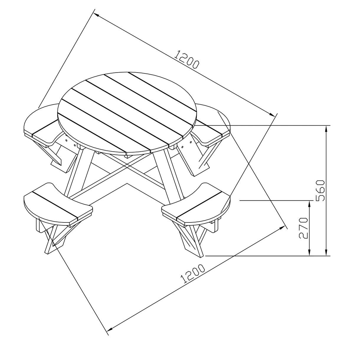 KINDER-GARTENSET Holz  - Braun/Weiß, KONVENTIONELL, Holz (120/56/120cm) - Ambia Garden