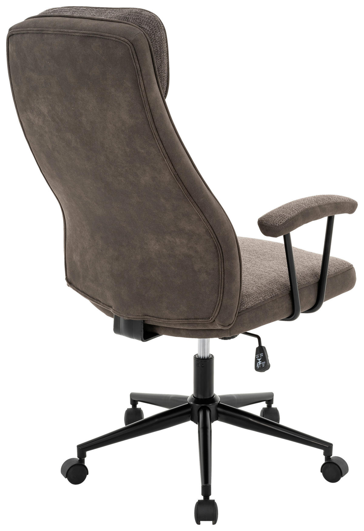 OKRETNA STOLICA  siva, crna  metal, tekstil  - siva/crna, Moderno, metal/tekstil (64/106-114/72cm)