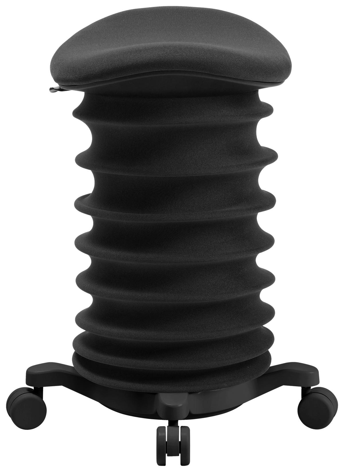BÜROHOCKER Schwarz  - Schwarz, Design, Kunststoff/Textil (37,5/58-70/36cm) - Topstar