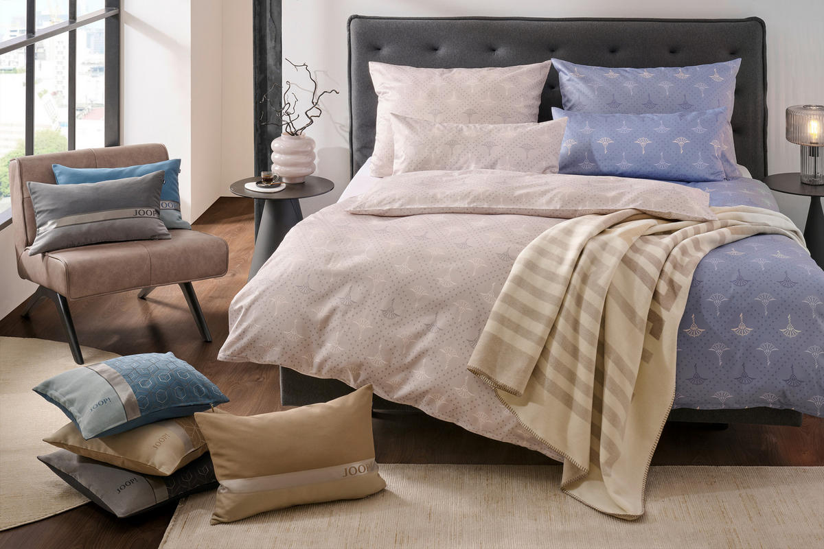 POSTEĽNÁ BIELIZEŇ, makosatén, sivá, 140/200 cm  - sivá, Konventionell, textil (140/200cm) - Joop!