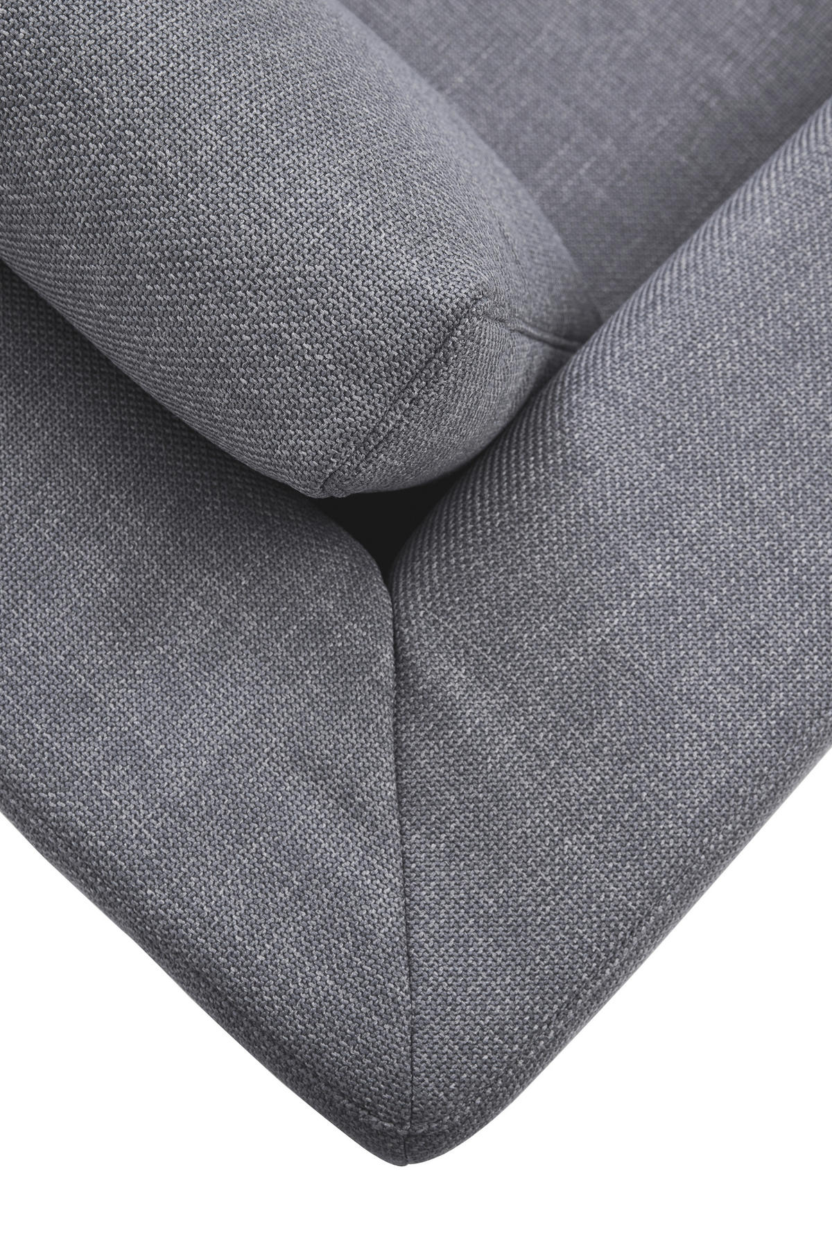 ECKSOFA inkl. Funktion Heaven Dunkelgrau Flachgewebe  - Chromfarben/Dunkelgrau, KONVENTIONELL, Textil/Metall (162/242cm) - Tom Tailor