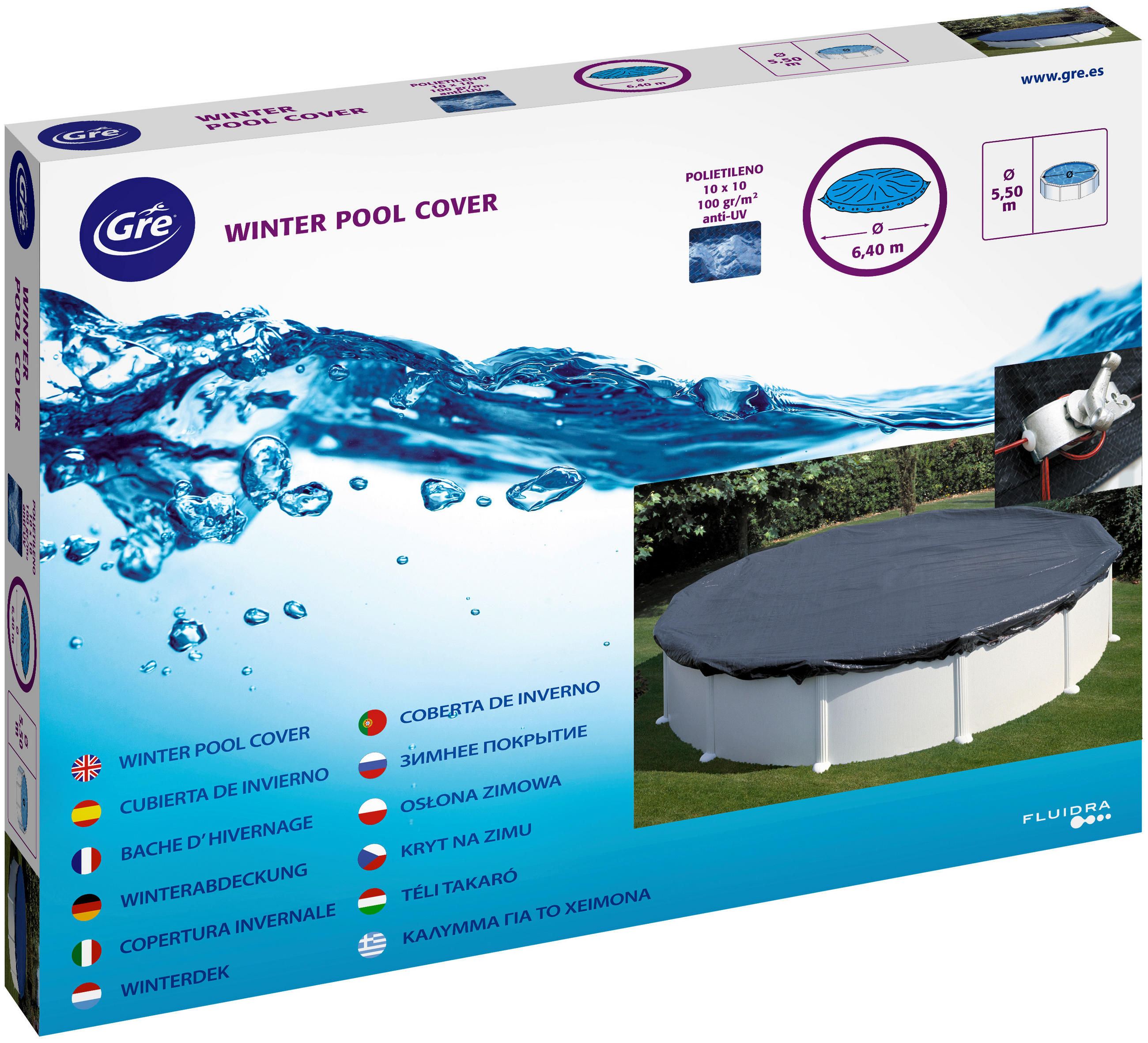 Thumbnail - Gre Poolabdeckplane Winterabdeckplane 2021 Rund Cipr451, Schwarz, Kunststoff, Freizeit, Pools und Wasserspaß, Poolzubehö...