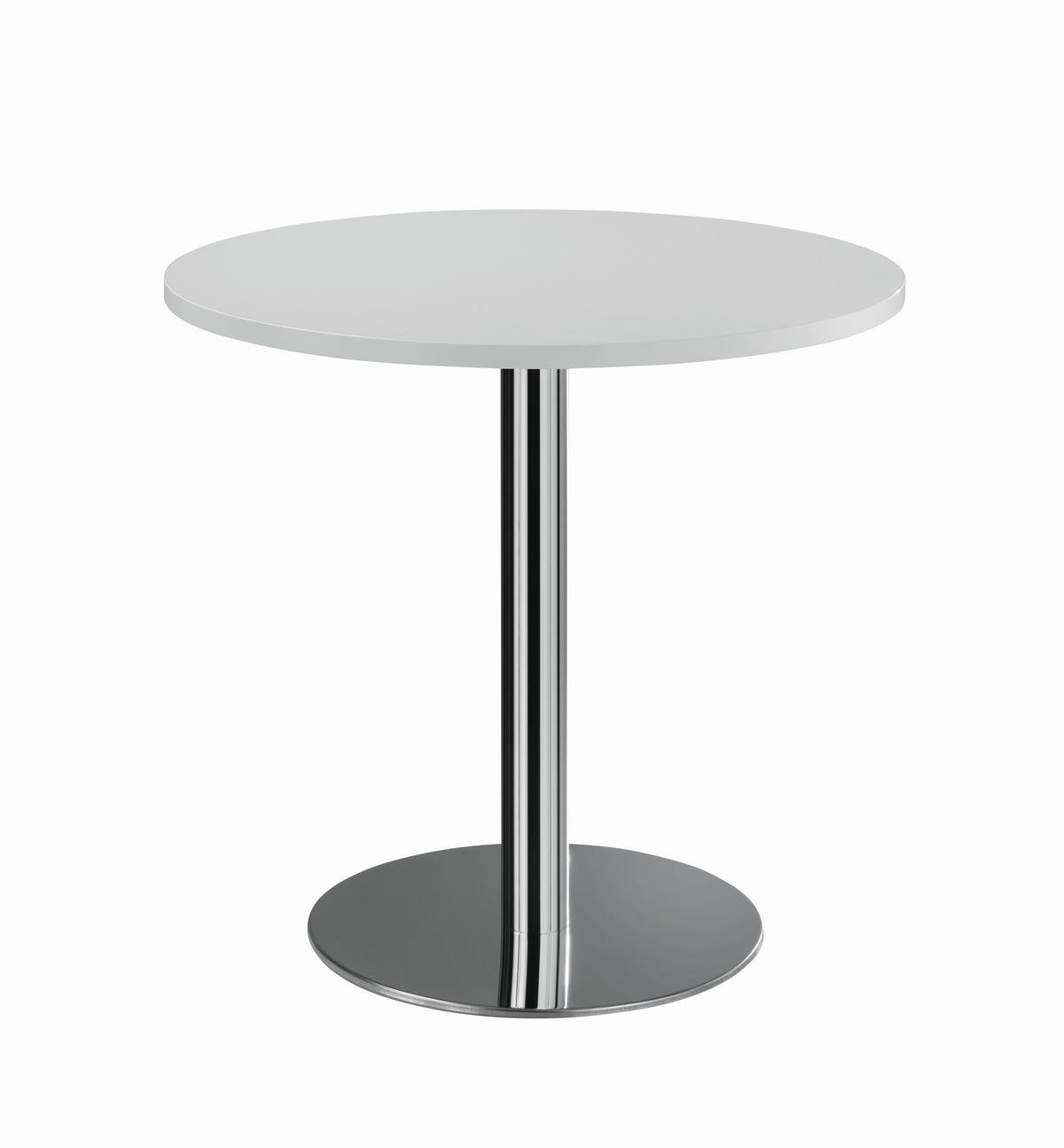 KONFERENZTISCH 80/80/74 cm  in Grau, Chromfarben  - Chromfarben/Grau, KONVENTIONELL, Holzwerkstoff/Metall (80/80/74cm) - Venda