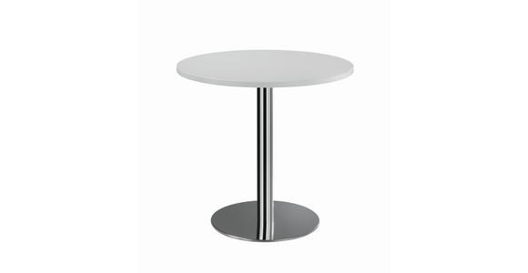 KONFERENZTISCH 80/80/74 cm Grau, Chromfarben  - Chromfarben/Grau, KONVENTIONELL, Holzwerkstoff/Metall (80/80/74cm) - Venda